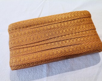 French Vintage Light Burnt Orange Viscose 5/8" Upholstery Trim (A245)