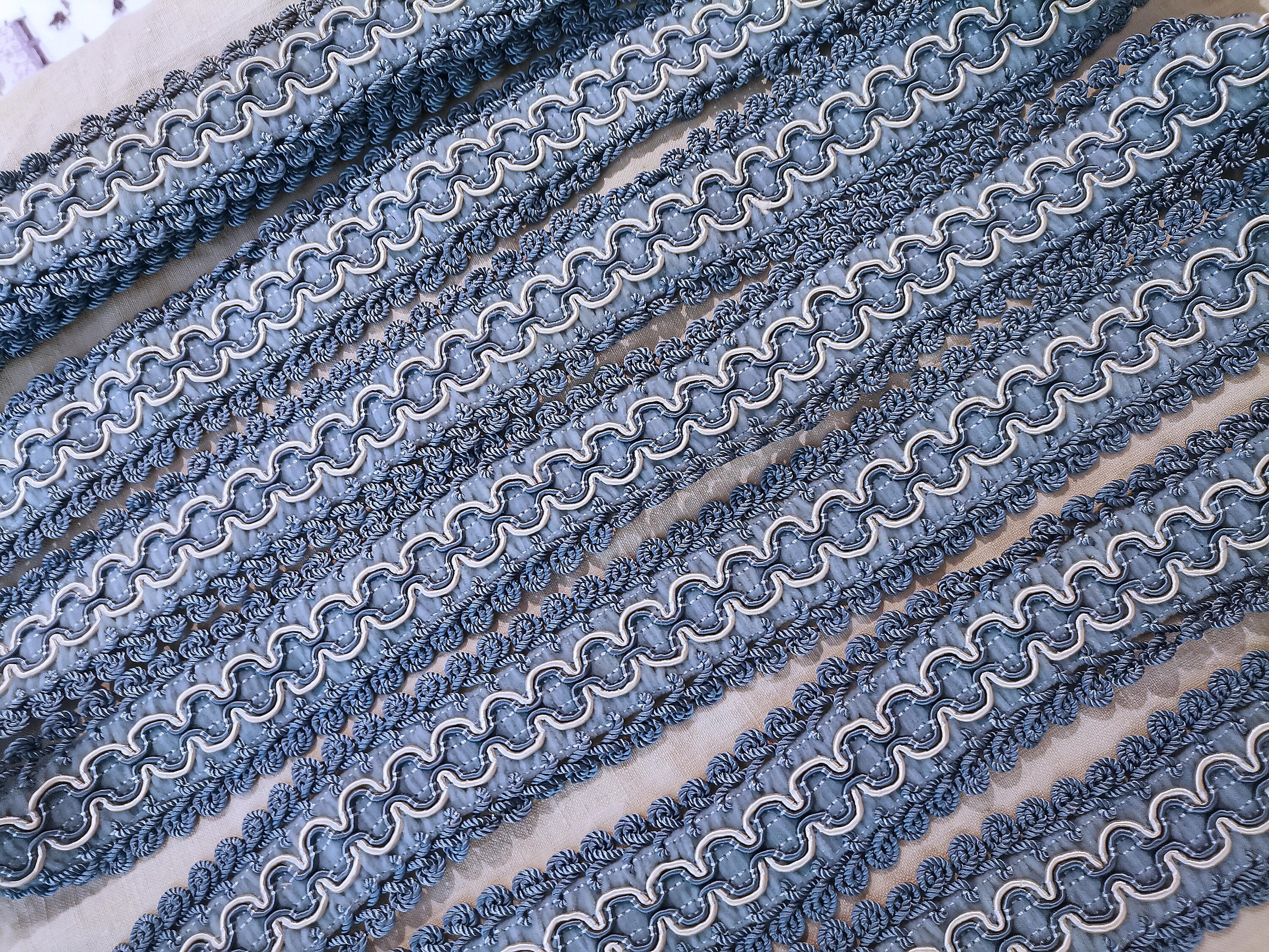 Galon Passementerie En Viscose Rubis - Largeur 138 Cm, Pour Ameublement, Neuf