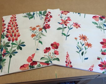 Two Reversible Handmade cushion covers in Laura Ashley Fernshaw Fabric.