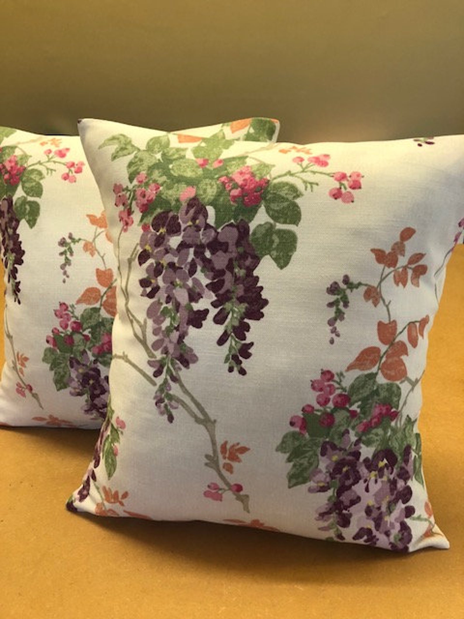 Handmade Laura Ashley Cushion in Wisteria Grape Fabric Etsy UK