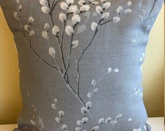 Handmade cushion in Laura Ashley Pussy Willow Steel