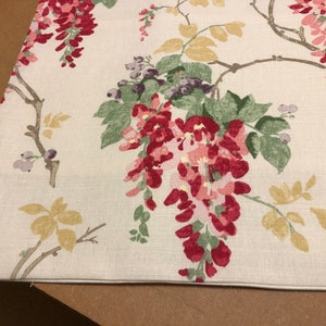 One reversible cushion cover in Laura Ashley Wisteria cranberry fabric bedroom cushions lounge armchair red floral birthday gift garden