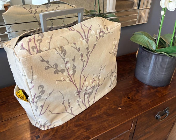 Laura Ashley Sewing Machine Cover: Handmade Pussywillow Natural Fabric