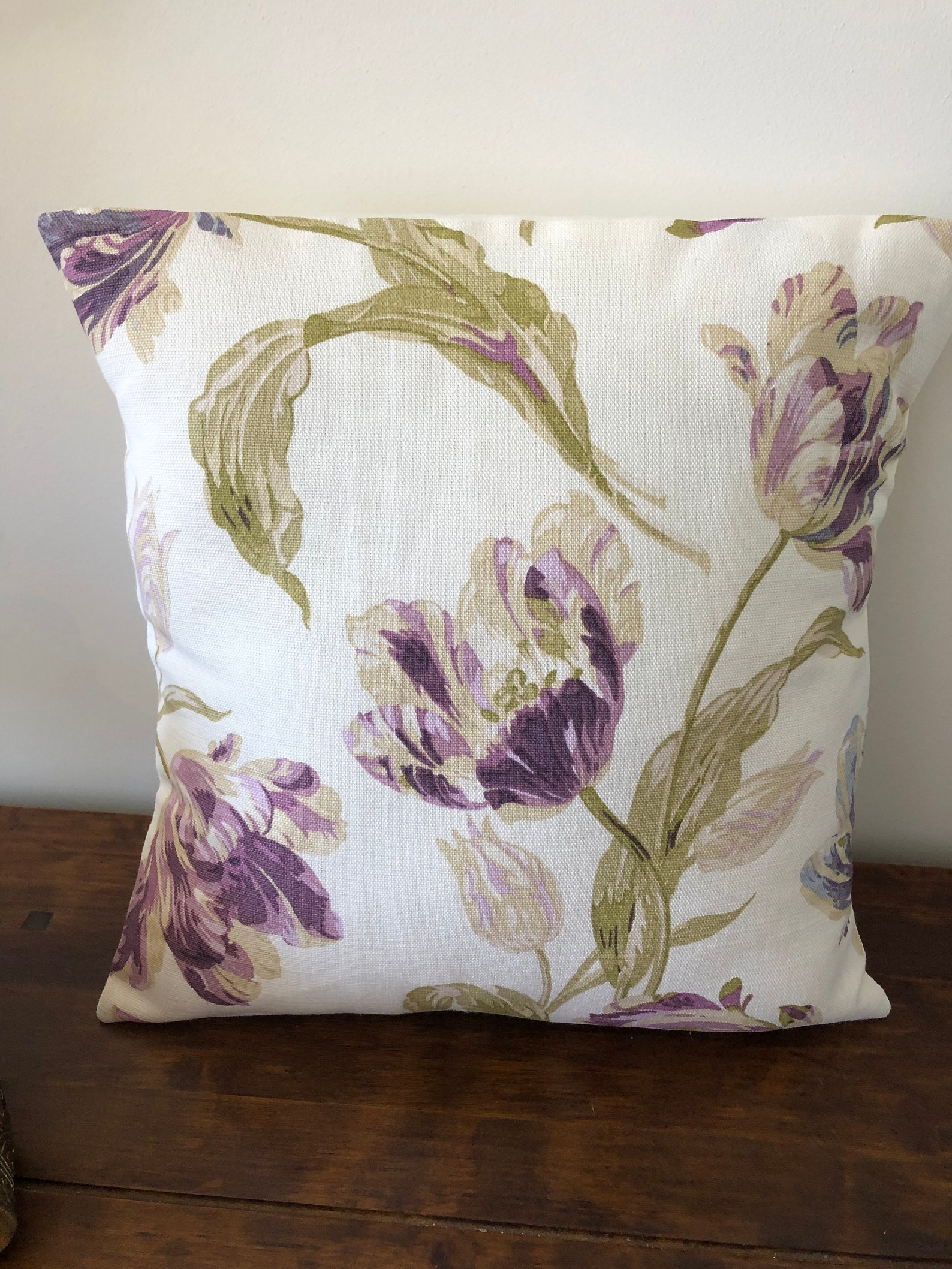 Two Handmade Laura Ashley Cushion Covers in Gosford Plum Etsy UK