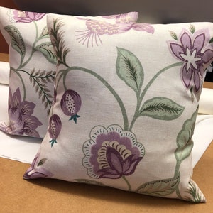 One Handmade Reversible Cushion cover in Laura Ashley Milford Grape Fabric
