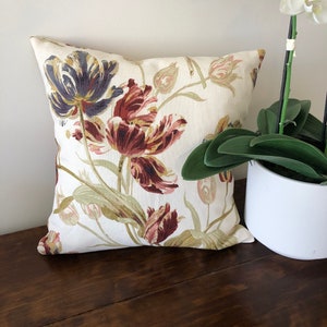 One handmade cushion in Laura Ashley Gosford Paprika fabric