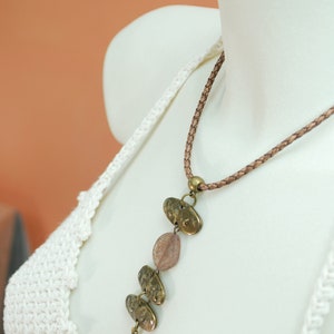 Tribal echnic pendant, long ethnic necklace, large pendant necklace, oversize bronze pendant image 5