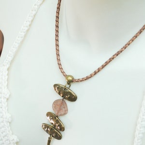 Tribal echnic pendant, long ethnic necklace, large pendant necklace, oversize bronze pendant image 4