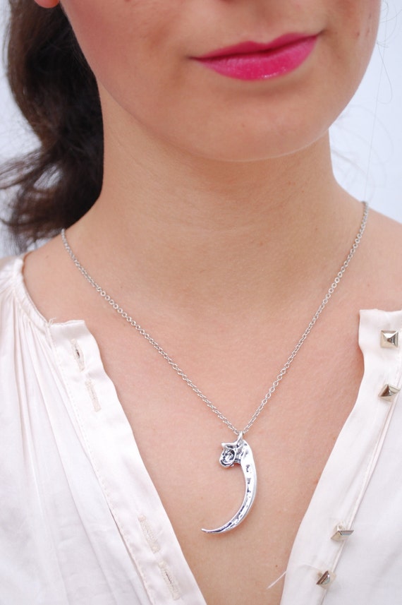 Fang necklace animal fang pendant tooth necklace boho Etsy