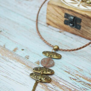 Tribal echnic pendant, long ethnic necklace, large pendant necklace, oversize bronze pendant image 7