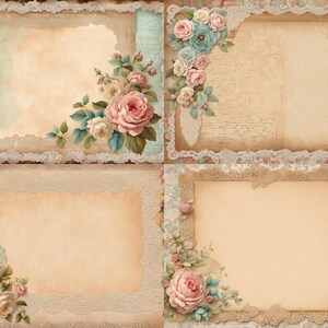 junk journal kit. Shabby chic, cottage core, vintage paper Vol.1