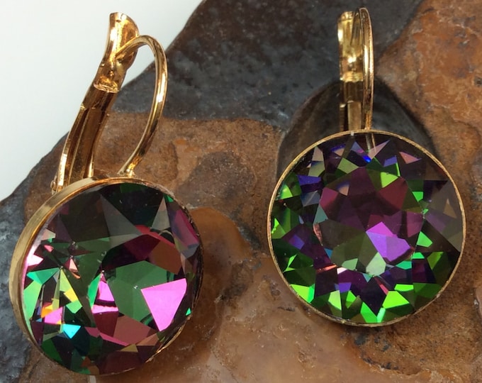 Earrings, Swarovski crystals, Vintage Crystals, Vintage Swarovski Crystal Earrings