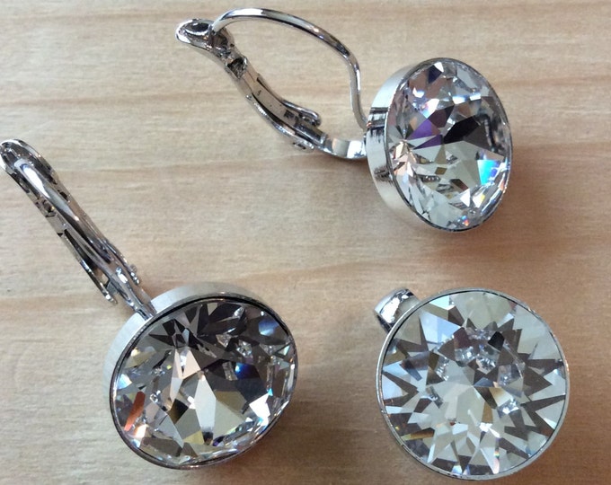 Earring and Pendant Set, Crystal jewelry set, Swarovski Earring and Pendant set, Swarovski Jewelry, Swarovski Crystal