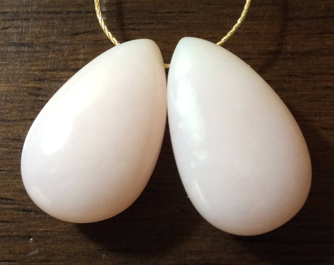 Beads, Pink Opal Teardrop Beads, Pink Opal, Peruvian Opal, Earring Drops, DIY Opal Teardrops, Gemstone beads