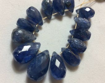 Beads, Sapphire Faceted Briollite Beads, Sapphire, Hand cut Sapphire, Faceted Sapphire, Sapphire Gemstone beads