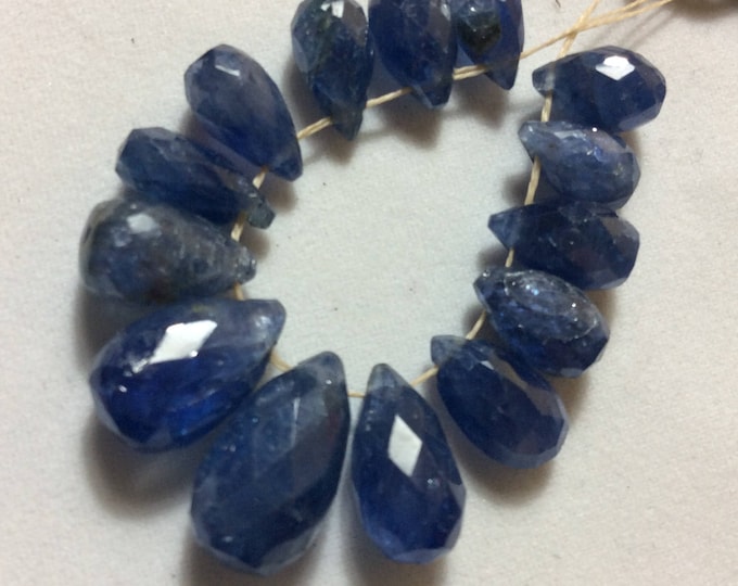 Beads, Sapphire Faceted Briollite Beads, Sapphire, Hand cut Sapphire, Faceted Sapphire, Sapphire Gemstone beads