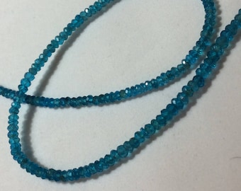 Beads, Top Blue Apatite Faceted Beads, Apatite, Apatite  Beads