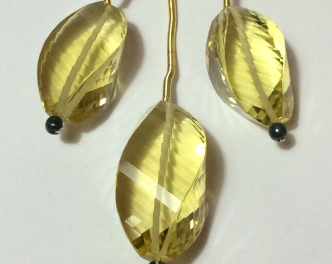 Beads, Lemon Quartz Matched Bead Set, Lemon Quartz, Fine Quality Quartz, Faceted Quartz, Gemstone Beads, Lemon Quartz beads,