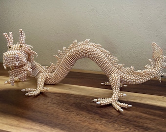 Collectible Dragon, Freshwater Pearl dragon, Handmade dragon, Pearl Dragon, Dragon collectible, Dragon gift