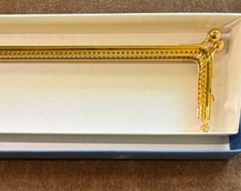 Gold plated purse finding, Miyuki purse component, Seed beading, Sewing, Fiber arts