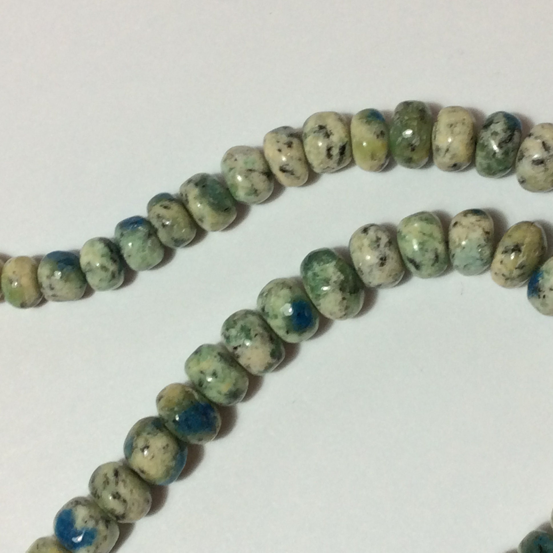 Beads, K2 Stone Rondelles, K2 Stone beads, Granite and Azurite beads