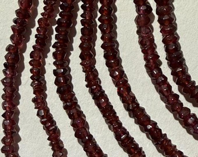 Garnet beads, Faceted Garnet, Rhodolite Garnet, Healing stones