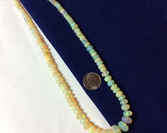 Ethiopian Opal Bead Strand: Graduated Gemstone Jewelry Making (16 inch)