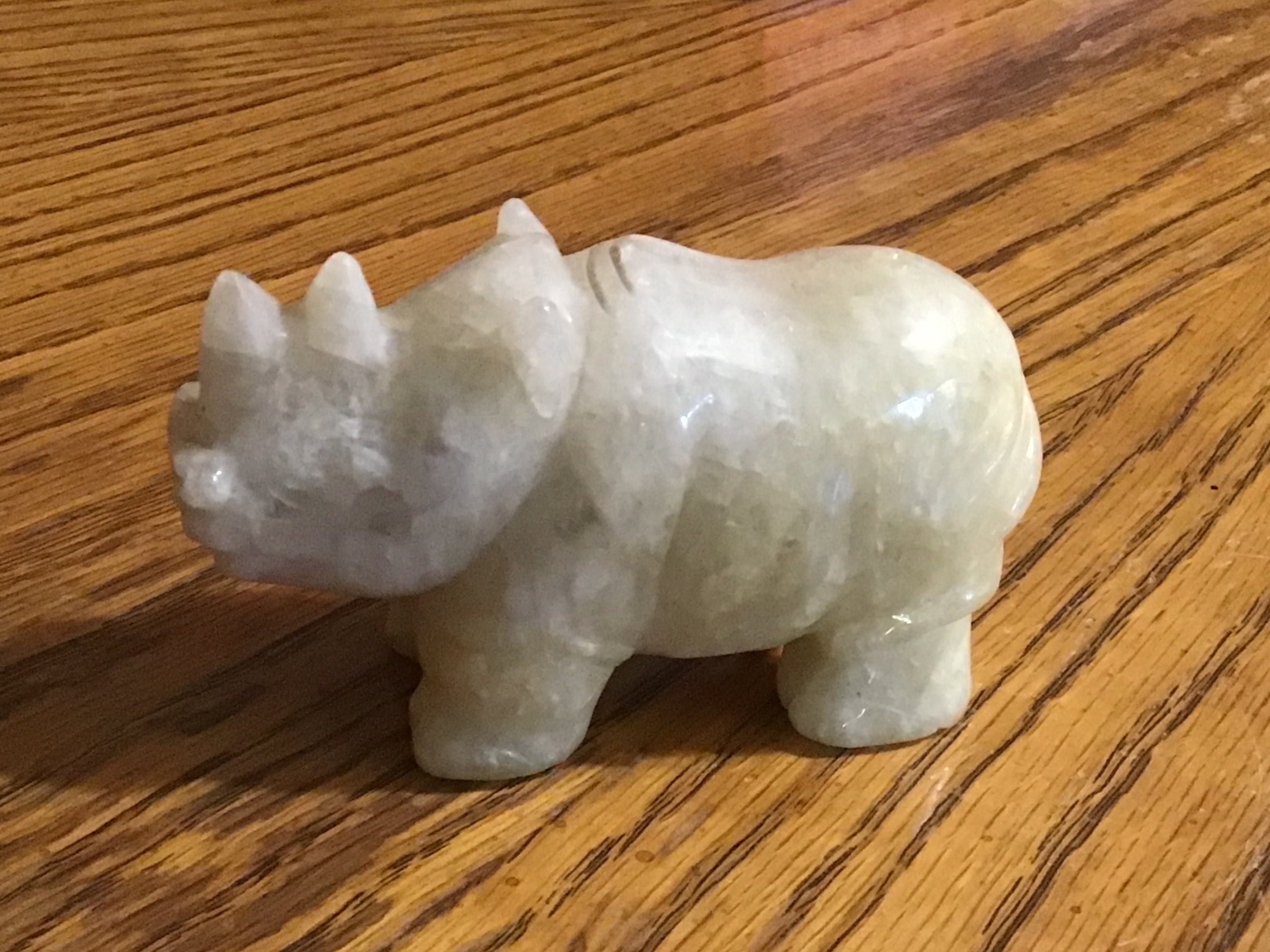 Carving, Gemstone Carved Rhino, Rhinoceros, Endangered Rhinoceros