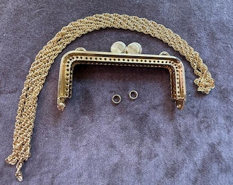 Purse finding, Beading and sewing purse, Miyuki purse closure, DIY purse component