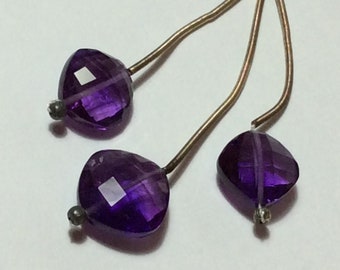 Faceted African Amethyst Bead Set: Necklace & Earring Gemstones