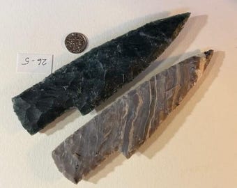 Knapped knives, Gemstone knapping, Gems knapped knives, Hand knapping, gemstone knife blades, craft knives