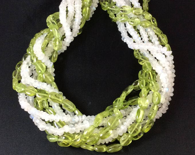 Beads, Peridot and Rainbow Moonstone beads, Peridot, Birthstone beads, Rainbow Moonstone, DIY Gemstone beads, Peridot and Rainbow Moonstone