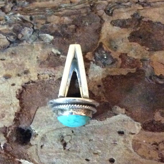 Ring, Turquoise Ring, Turquoise and Sterling silv… - image 3