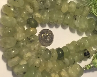 Beads, Prehnite rondelle beads, Gemstone Beads, Healing beads, Prehnite, Prehnite beads, DIY Gemstone beads