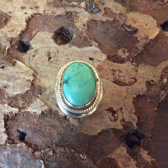 Ring, Turquoise Ring, Turquoise and Sterling silv… - image 4