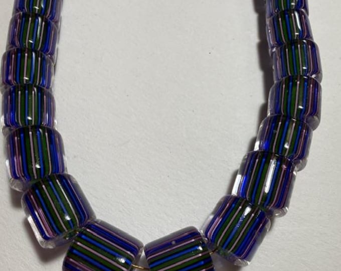 Cane beads, Cane bead strand, graduated cane beads, Christensen cane beads