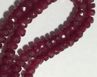 Beads, Ruby, Faceted Ruby beads, Ruby, Birthstone, Ruby gemstone beads, Beads, Faceted Ruby, DIY Beads