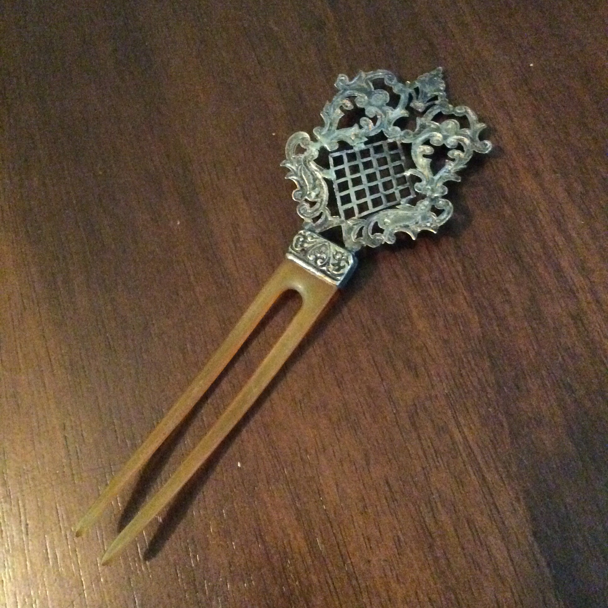 Vintage Sterling Hair Pin Sterling Hair Stick Vintage Sterling