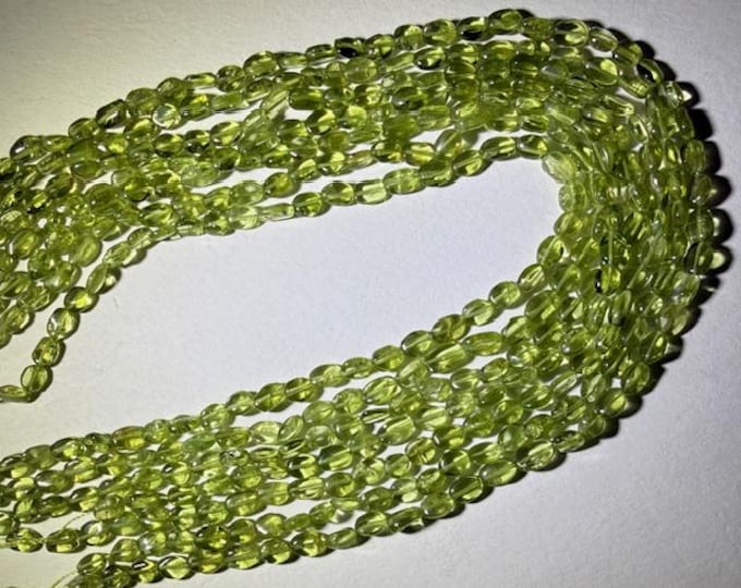 Peridot beads, Natural Peridot gemstone beads, Peridot oval beads