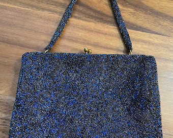 Purse, Seed beaded Purse, Vintage Purse, Saks 5th Ave, Beaded Purse, Vintage Beaded Purse