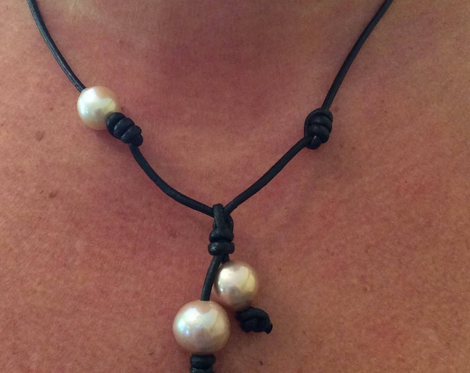Necklace, Cultured Freshwater Pearl Necklace, Big Pearl necklace, Freshwater Pearls