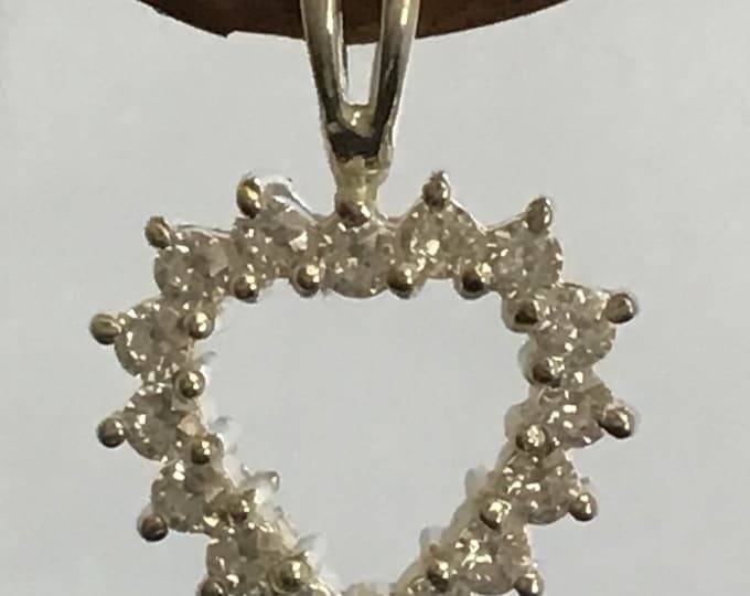 Pendant, Heart Pendant, Cubic Zirconia Heart, Sterling Heart, Heart