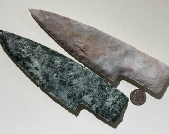 Knapped Gemstone knife blades, Hand knapping, Gemstone knives, Gemstone knife