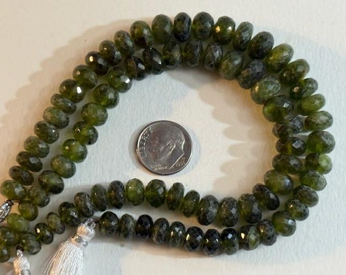Phrenite beads, Faceted Phrenite, Phrenite rondelles