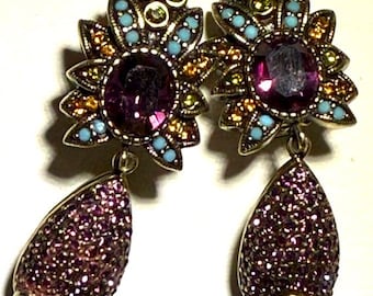 Vintage crystal earrings, Earrings, vintage crystal, Designer earrings, Antique crystal earrings Heidi Daus designs