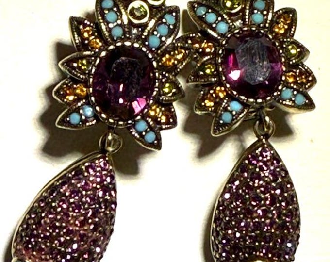 Vintage crystal earrings, Earrings, vintage crystal, Designer earrings, Antique crystal earrings Heidi Daus designs