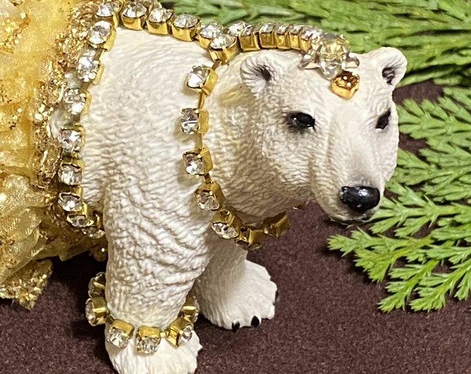 Animal, Crystallized Polar Bear, Collectible Polar Bear Crystal Critters, Sleich animals, Forest Critters, Animals