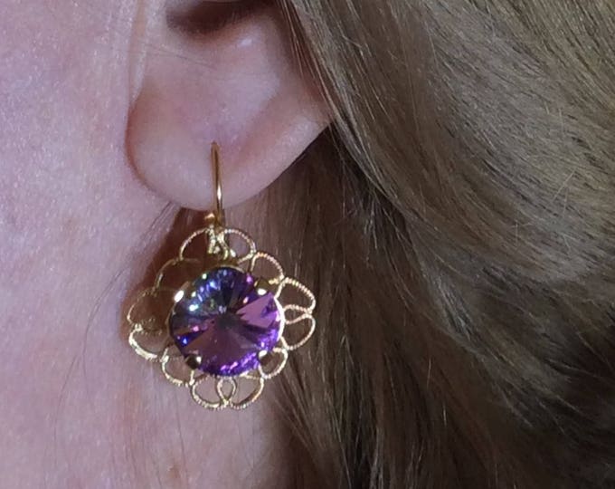 Earrings, Sparkling Swarovski Rivoli Earrings, Swarovski Earrings, Swarovski