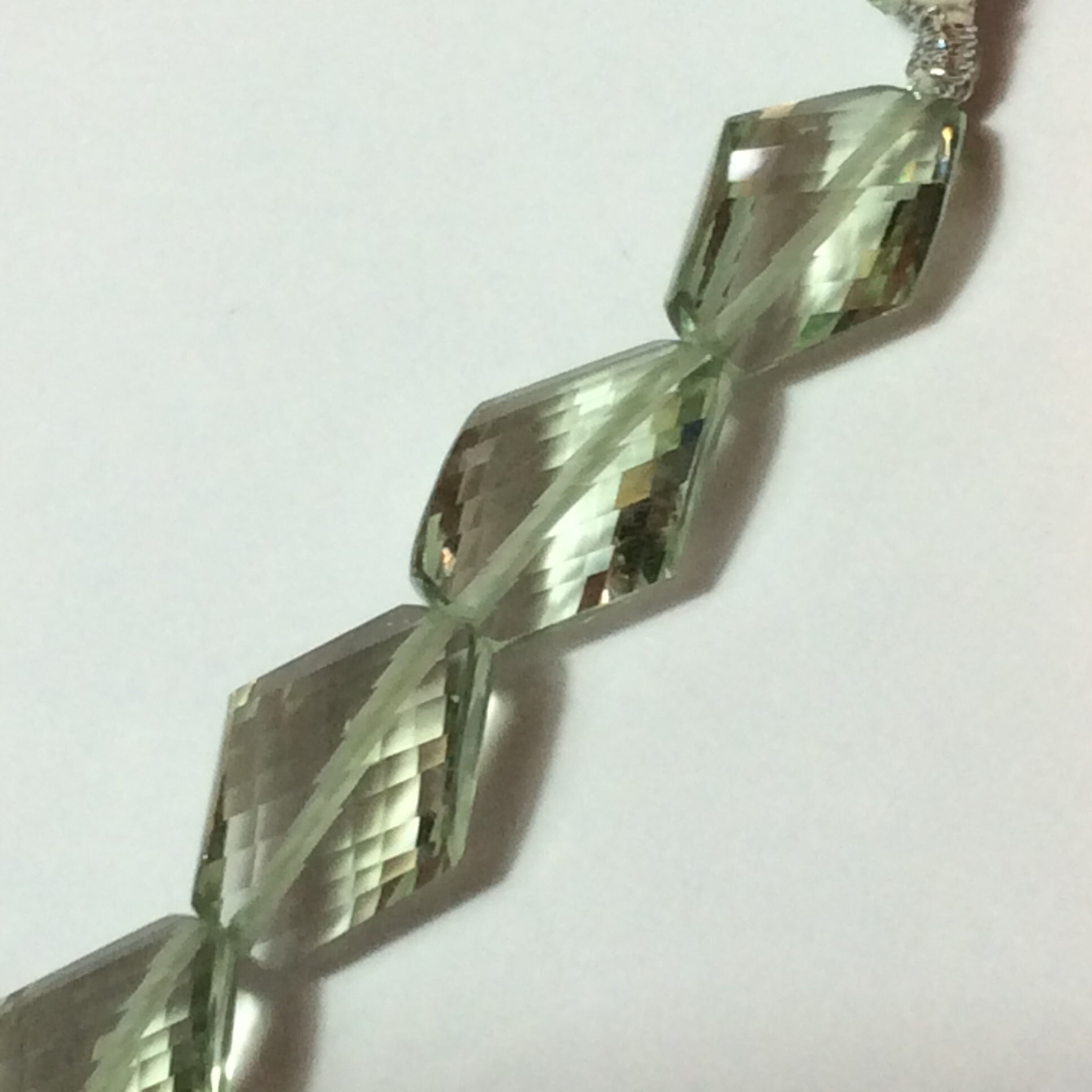 Beads, Green Quartz, Green Quartz Faceted Bead set, Green Quartz