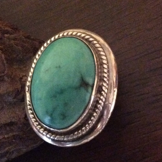 Ring, Turquoise Ring, Turquoise and Sterling silve